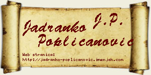 Jadranko Popličanović vizit kartica